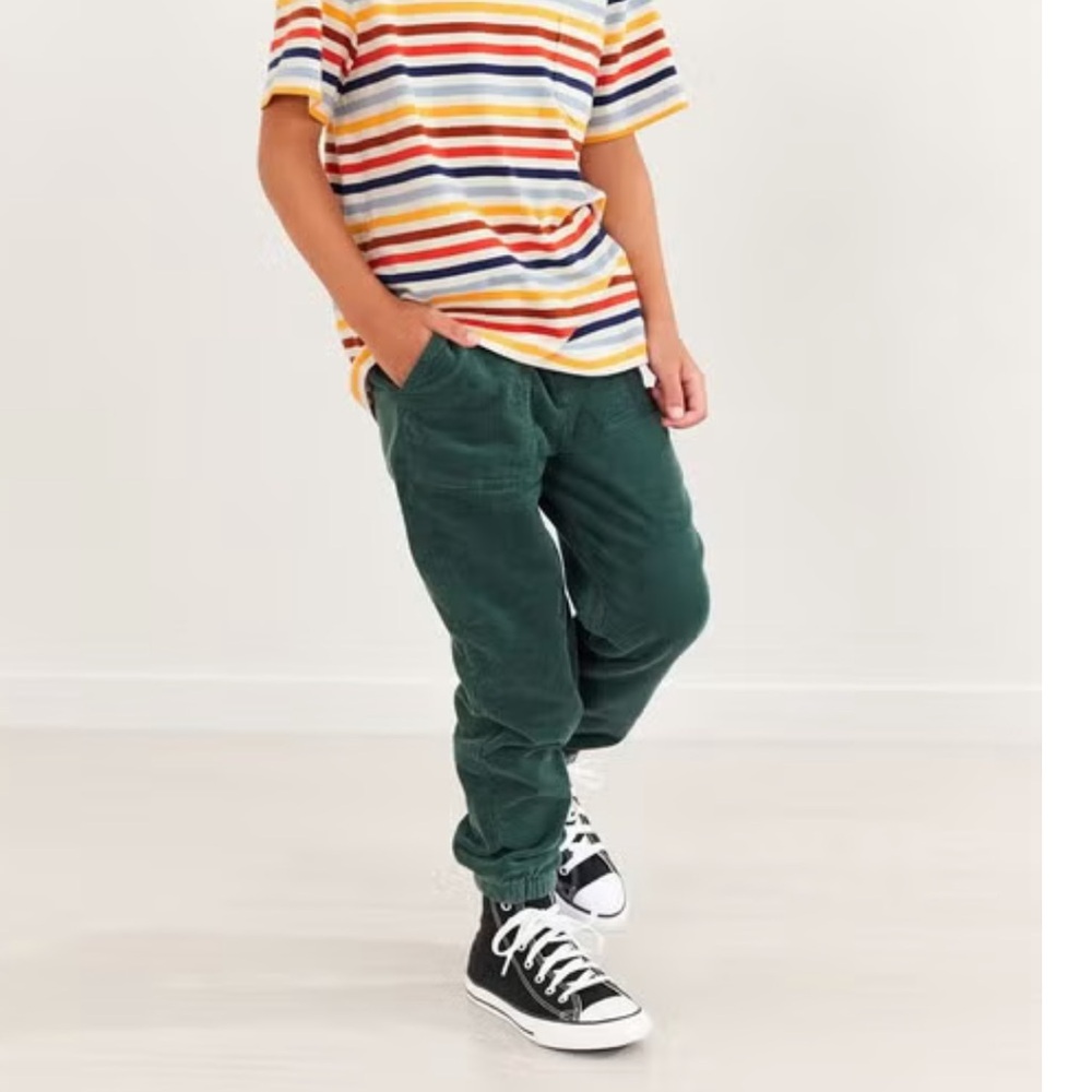 Hanna Andersson Easy Corduroy Joggers Green 8